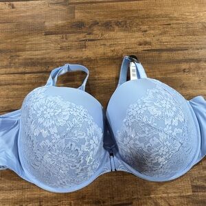 Torrid Light Blue Lace Full-Cup Bra - front clasp